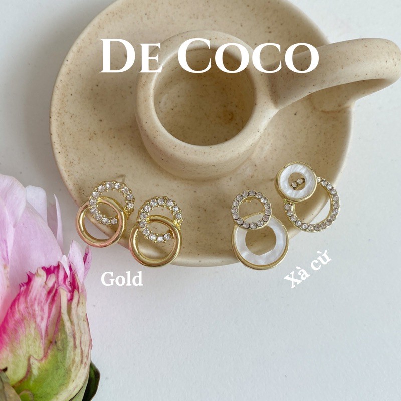 Khuyên tai nữ Double Rings De Coco