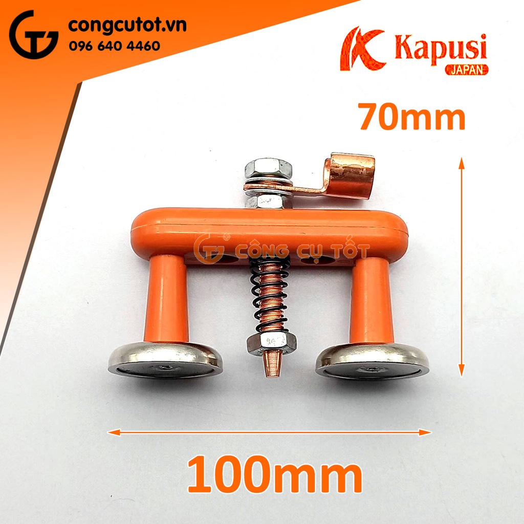 Kẹp mát nam châm đôi 800A tiếp xúc lò xo Kapusi DT-800