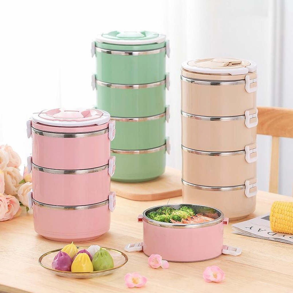 HỘP ĐỰNG CƠM 4 TẦNG LÀM BẰNG CHẤT LIỆU LÚA MẠCH