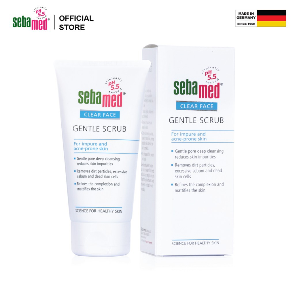 [Chính Hãng] Tẩy tế bào chết Sebamed pH5.5 Clear Face Gentle Scrub 150ml