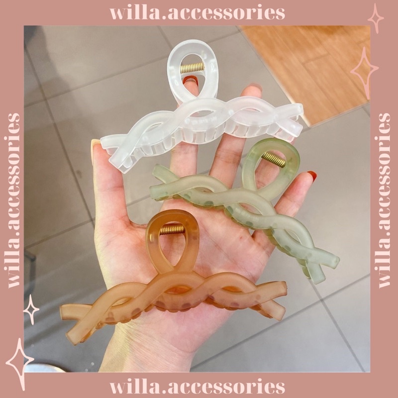 Kẹp tóc sóng nhựa/ kẹp càng cua nhựa xinh xắn phong cách Hàn Quốc - Willa.accessories