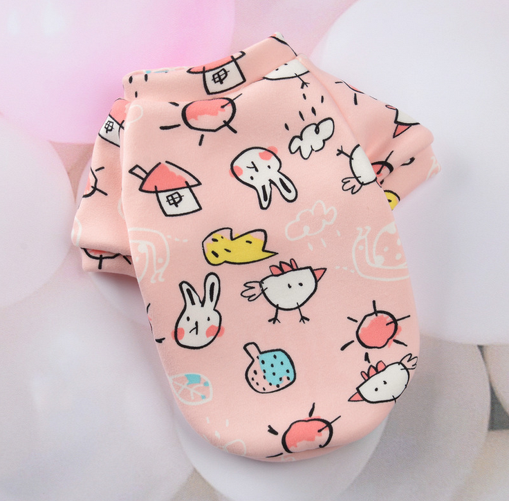 Áo Thun In Họa Tiết Hoạt Hình Dễ Thương Thời Trang Thu Đông Cho Thú Cưng