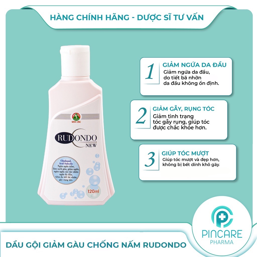Dầu tắm gội Rudondo 100ml - Dầu gội giảm ngứa, gầu, nhờn - Hàng chính hãng - Nhà thuốc PinCare