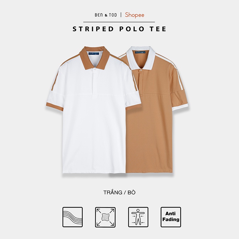 Áo thun polo BEN & TOD hoạ tiết cotton cổ tròn phong cách trẻ trung S21009 | BigBuy360 - bigbuy360.vn