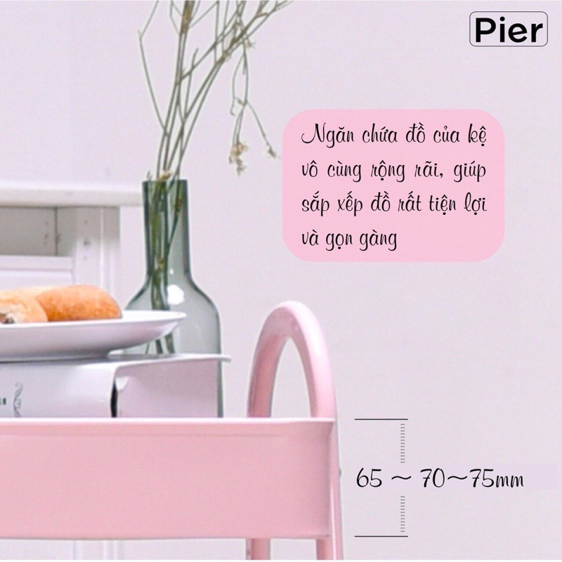 [Mã FMCG8 giảm 8% đơn 500K] Kệ sắt đa năng cao cấp 3 tầng PIER