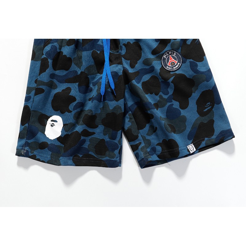 [HÌNH THẬT] QUẦN SHORT, ĐÙI BAPE XANH DƯƠNG-DRAGON STORE THỦ ĐỨC