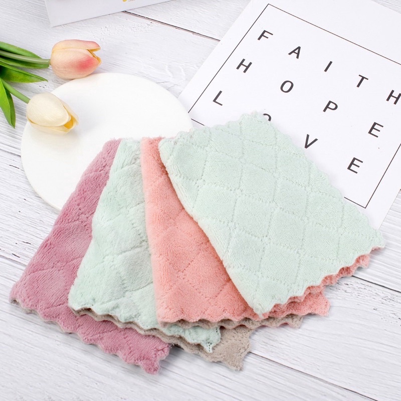 Khăn lau bếp, Set 10 khăn lau bếp đa năng thấm hút tốt
