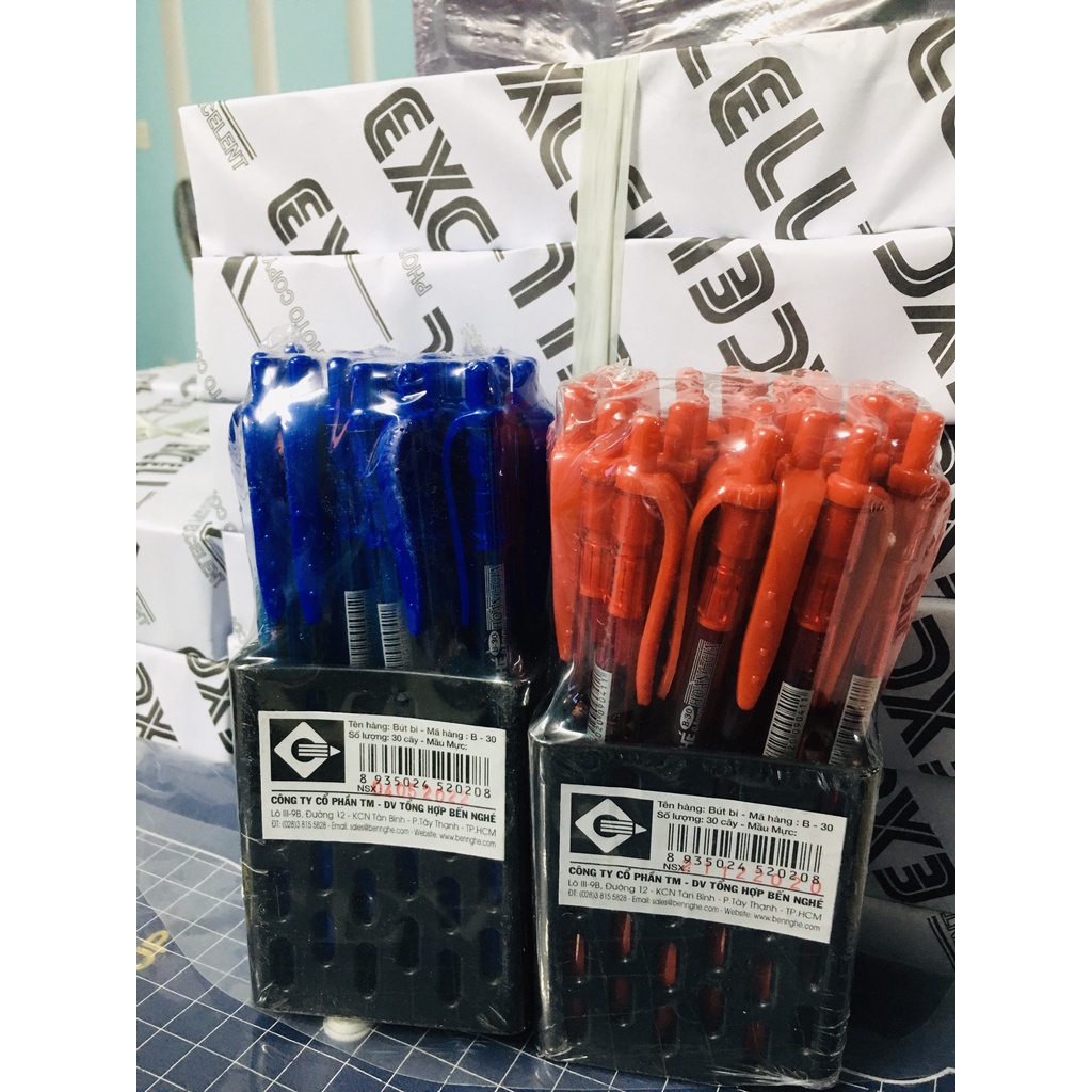 RỔ 30 CÂY Bút bi Bến Nghé B30 ngòi bi 0.8mm