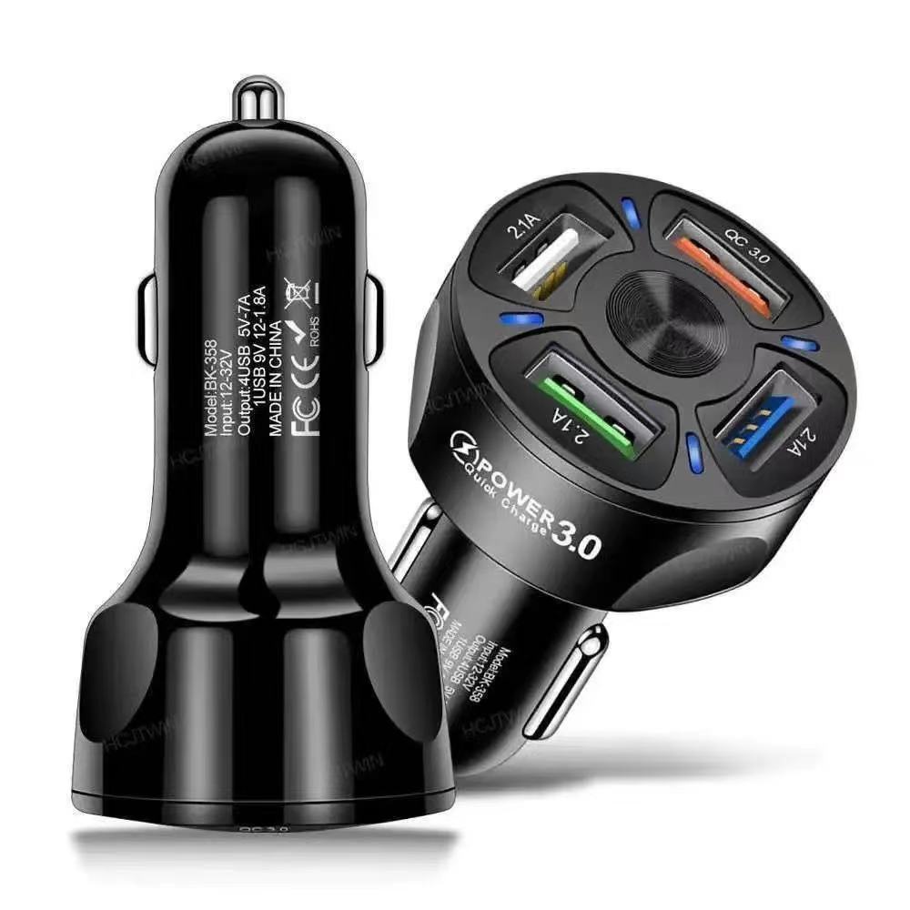 Tẩu Sạc 4 Cổng Usb 12-24v 7A Thông Dụng Cho Xe Hơi