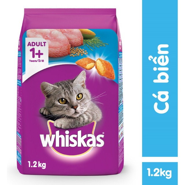 Whiskas vị cá biển 1,2kg - Thức ăn cho mèo lớn
