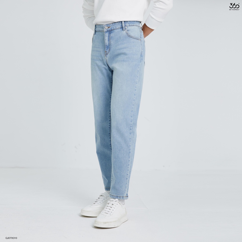 Quần jean nam thương hiệu 360 Boutique dáng tapered màu xanh denim - QJDTK310