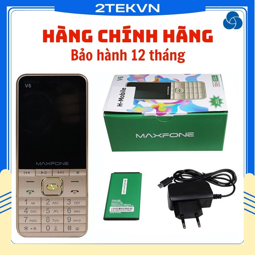 Điện Thoại 4 sim MaxFone V6/ V12 Pin Khủng giá rẻ - Bảo Hàng 13 Tháng