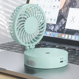 Quạt Phun Sương Mini Để Bàn Tạo Độ Ẩm Văn Phòng Tích Điện USB, Quạt Đeo Cổ 3 Tốc Độ | BigBuy360 - bigbuy360.vn
