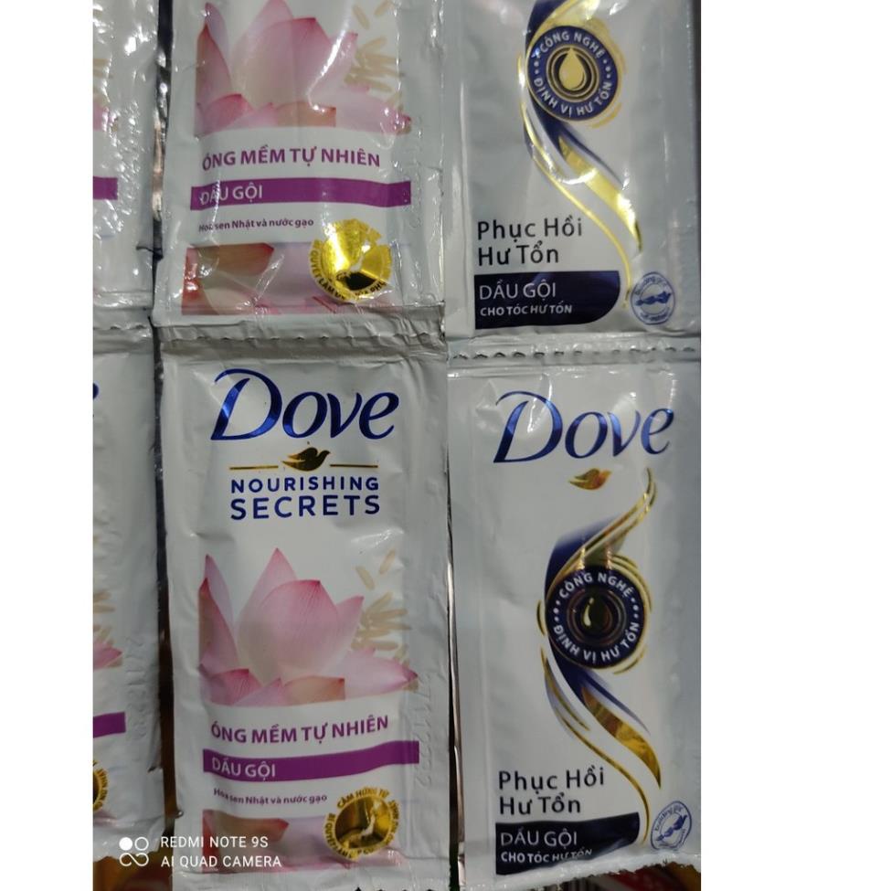 Dầu Gội Dove Phục Hồi Hư Tổn Dây 12 Gói