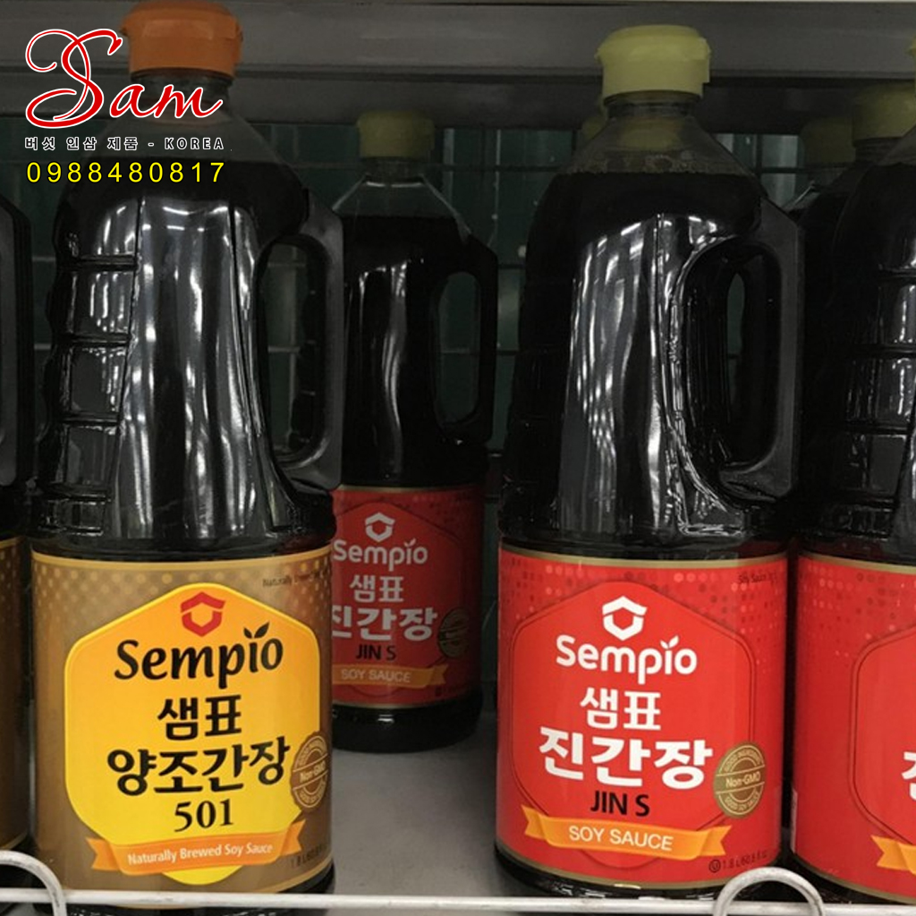 Nước tương, xì dầu  Hàn Quốc các loại 1,8l