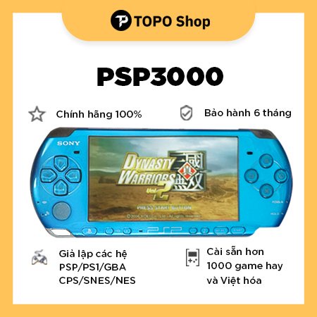 Máy PSP3000 + ( Full game PSP/PS1/GBA/NES/SNES/GAME XÈNG) + Đủ phụ kiện
