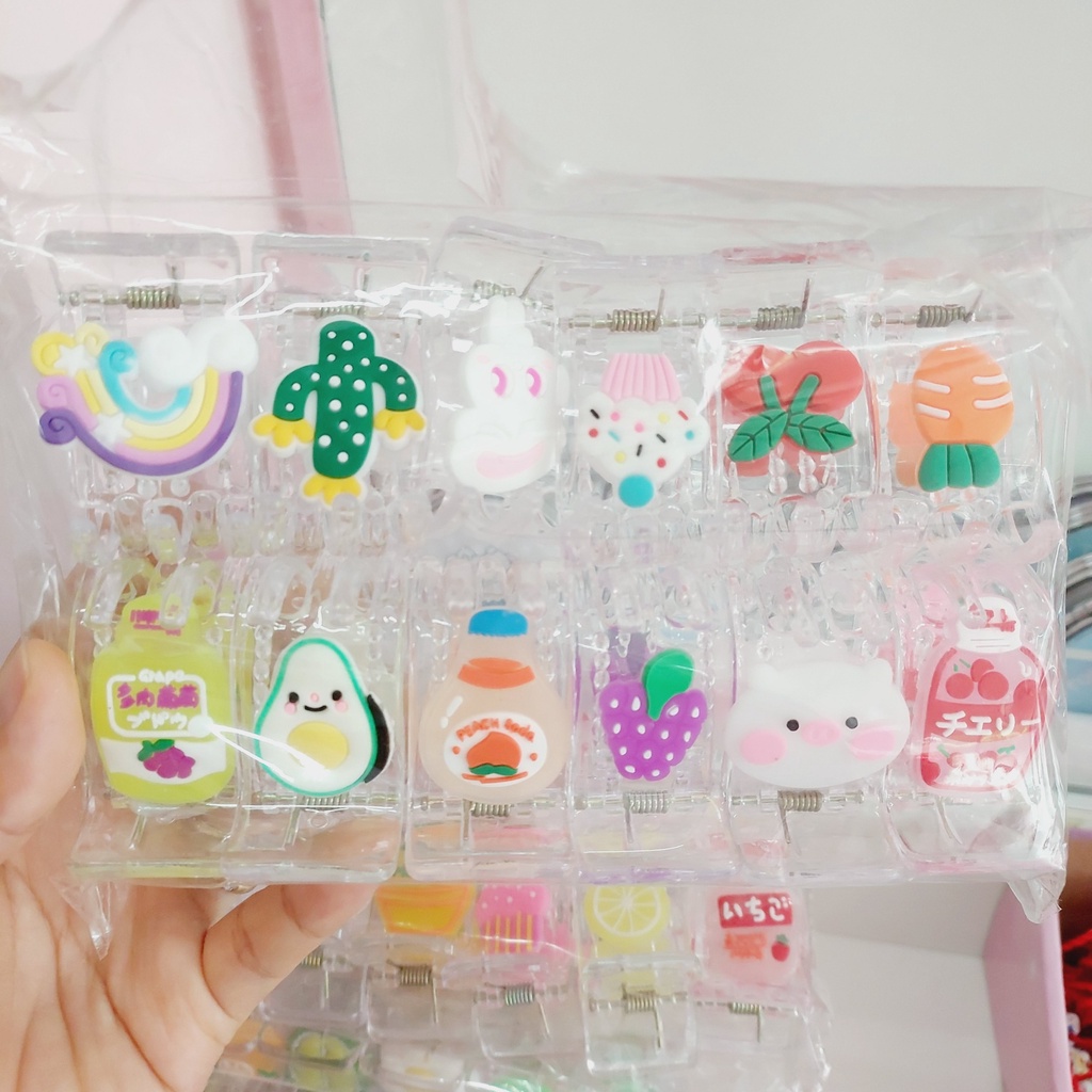 Kẹp càng cua 5 răng charm hình dễ thương