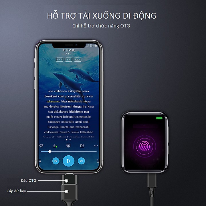 [Mã ELHACE giảm 4% đơn 300K] [Bảo Hành 1 Đổi 1] Máy Nghe Nhạc Xem Phim Không Dây Bluetooth Ruizu M9 Bộ Nhớ 16Gb