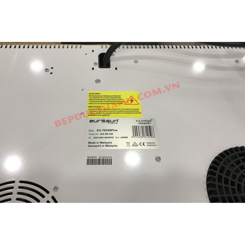 [MIỄN PHÍ LẮP ĐẶT HCM] BẾP ĐIỆN TỪ EUROSUN EU-TE259 PLUS - TẶNG BỘ NỒI EUROSUN MC1702