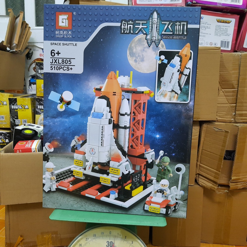 Bộ lắp ghép lego mô hình trạm phóng vũ trụ và phi thuyền không gian gôm 510 chi tiết đồ chơi trẻ em
