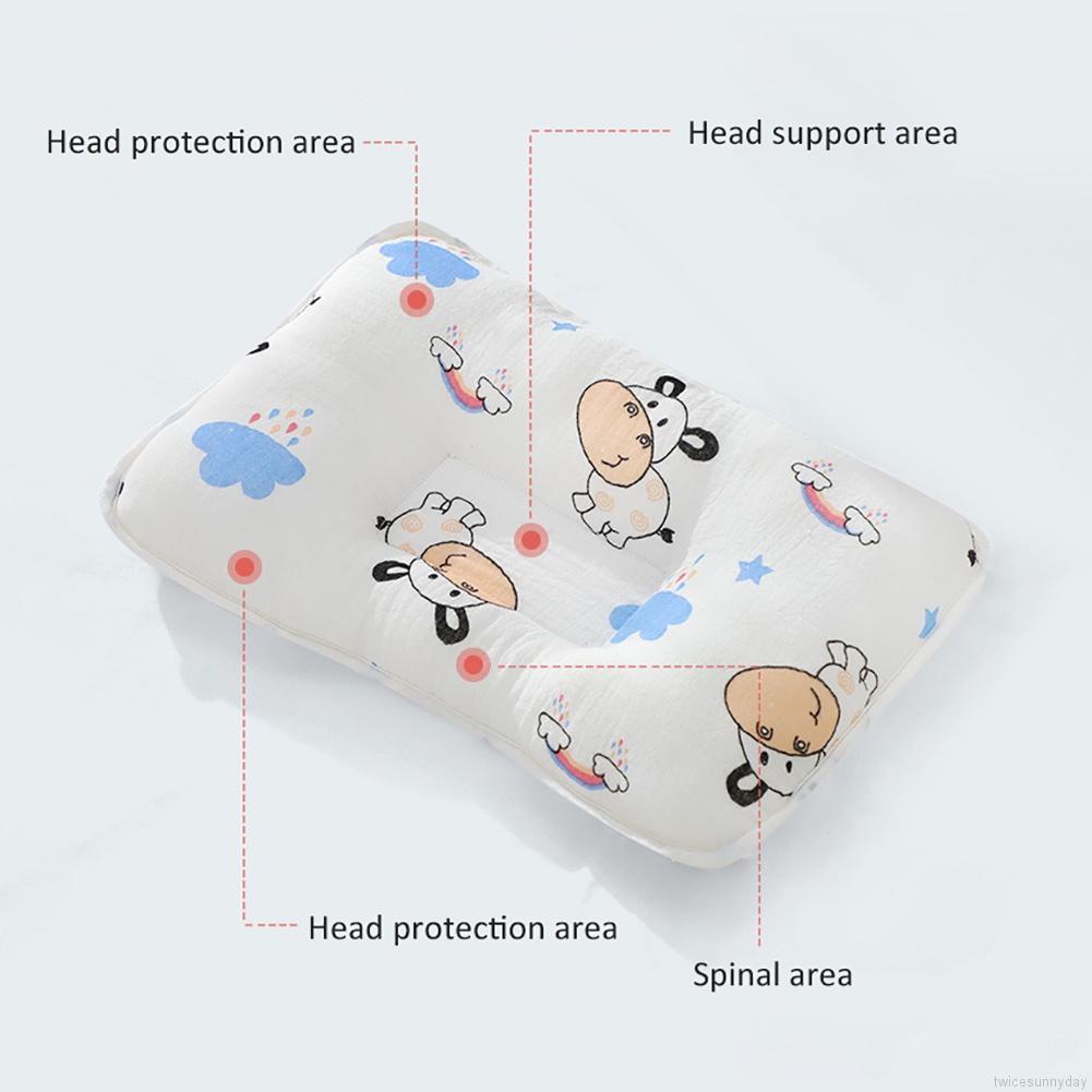 Gối ngủ cotton 3D mềm mại chống bẹp đầu kiểu dáng dễ thương cho bé