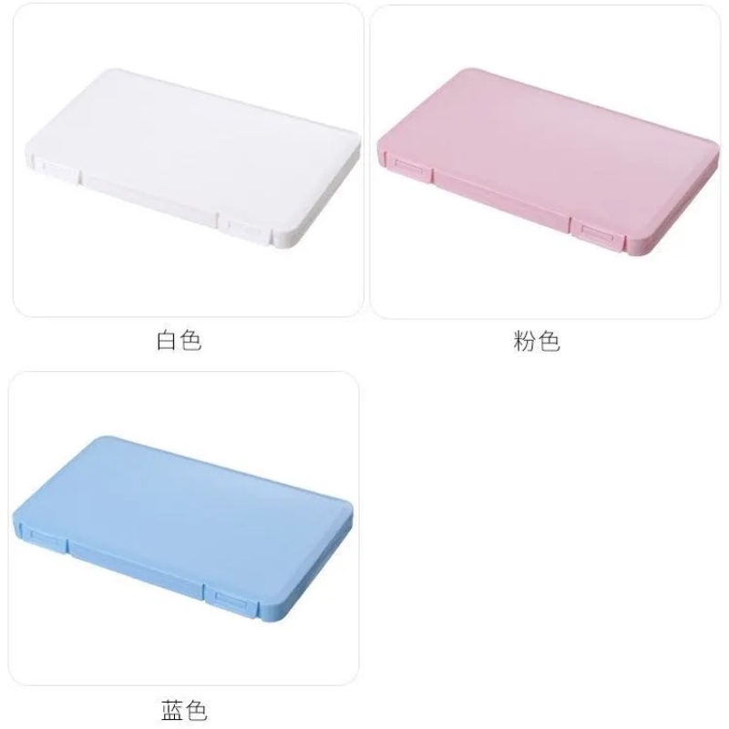 Hộp Đựng Khẩu Trang Bằng Nhựa Thiết Kế Hai Khóa Cài Chống Bụi Tạm Thời Phong Cách Nhật Bản
