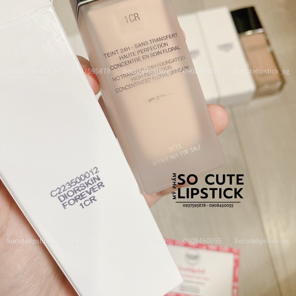 Kem Nền Diior Forever - 24h Wear - No Transfer - Concentrated Floral Skincare Bản Tester 20ml