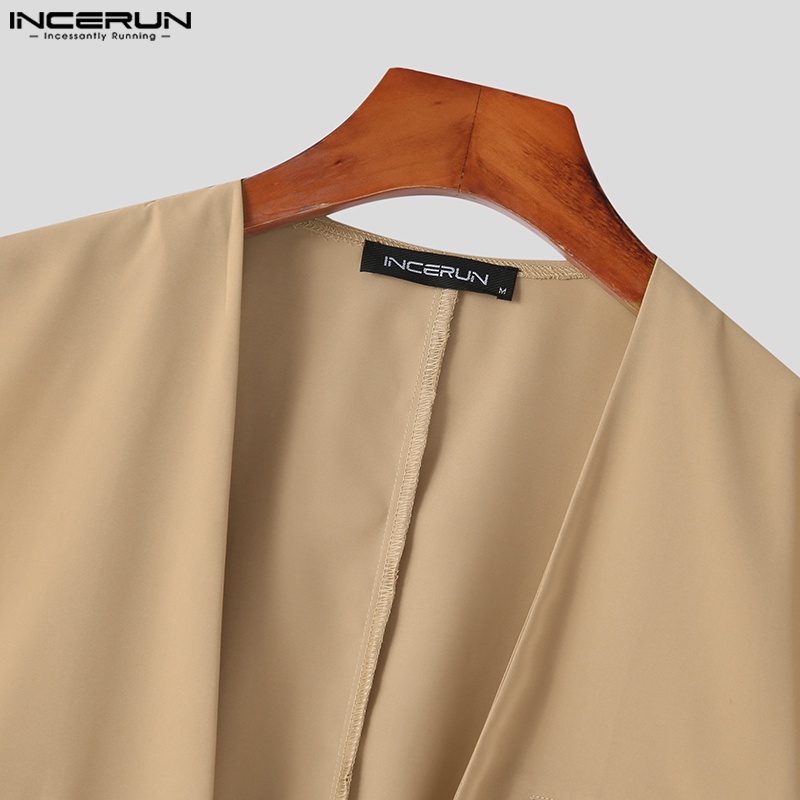Set đồ INCERUN gồm áo khoác blazer và quần dài phong cách công sở cho nam