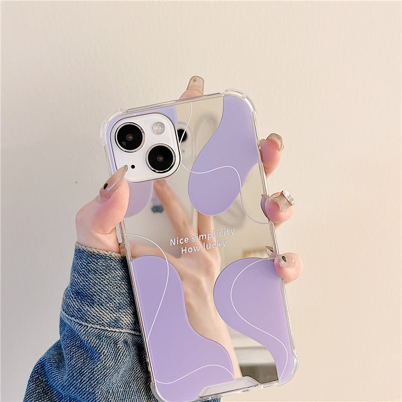 Ốp lưng iphone Ốp Điện Thoại Mặt Gương Chống Sốc Cho iPhone6 / 7 / 8Plus XsMax XR 11 / 14 pro 13Pro Max Dinuo case