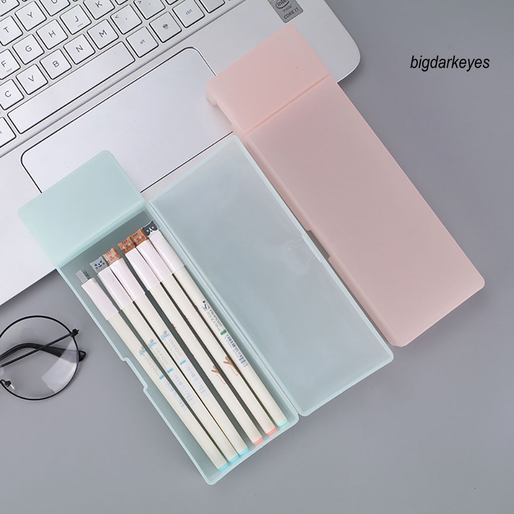 Hộp Đựng Bút Trong Suốt Bằng Nhựa Trong Suốt Sức Chứa Lớn Tiện Dụng Giá Đỡ