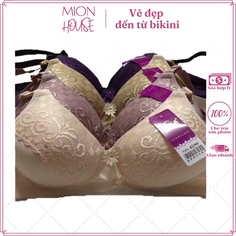 Áo ngực mút mỏng phối ren Không gọng big size quả to CUP C MA09