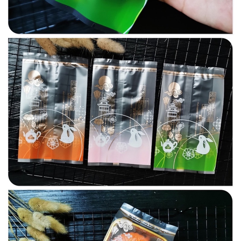 (10c)Túi đựng bánh trung thu con thỏ 100-125g (MS2)(không kèm khay)