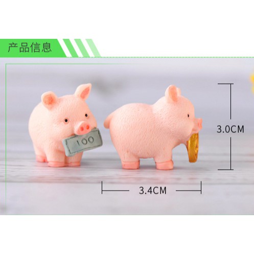 Tiểu Cảnh - Heo thần tài, lợn thần tài / terrarium/ mô hình trang trí