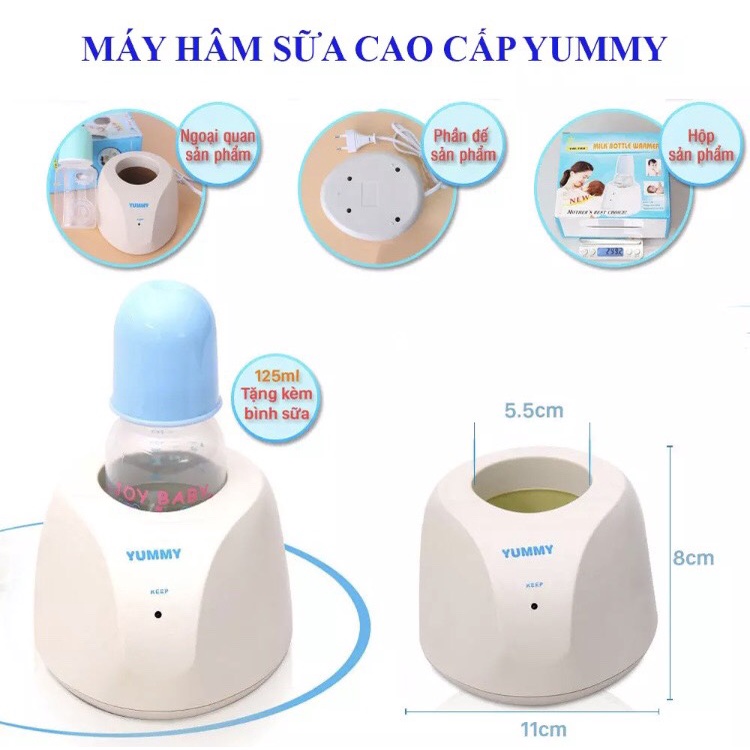 Máy Hâm Nóng Sữa,Máy Ủ Sữa Đa Năng Cho Bé Yummy 18A  An Toàn Và Tiện Lợi