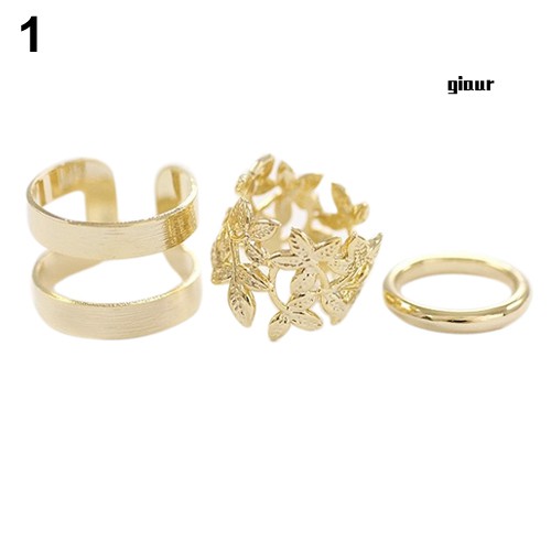 Set 3 Nhẫn Tay Kiểu Dáng Thời Trang Phong Cách Cho Nữ