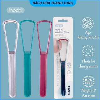 Đồ cạo lưỡi vuông, dụng cụ vệ sinh lưỡi, làm sạch chăm sóc răng miệng Nhật Bản Inochi Okina giảm hôi miệng
