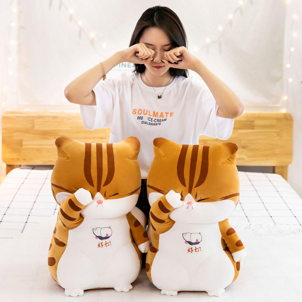 Mèo Nhồi Bông Mềm Mại 40cm Màu Sắc Cầu Vồng