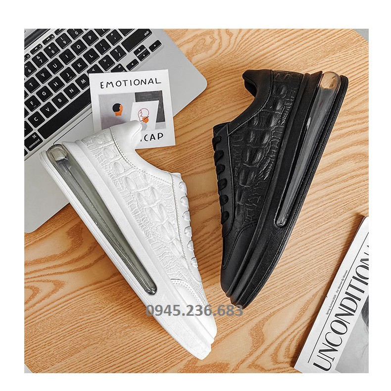 Giày thể thao nam  đế độn tăng 5cm chiều cao, đệm khí ,cổ nhỡ cao cấp 2021 - giày thể thao nam | BigBuy360 - bigbuy360.vn