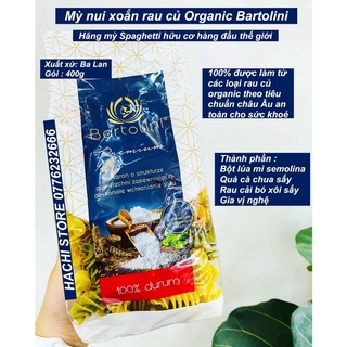 Nui xoắn rau củ Bartolini 400gr