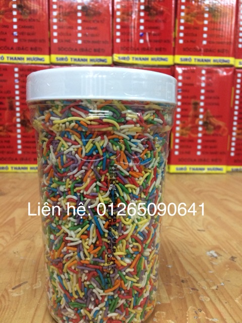 Cốm rắc kem màu