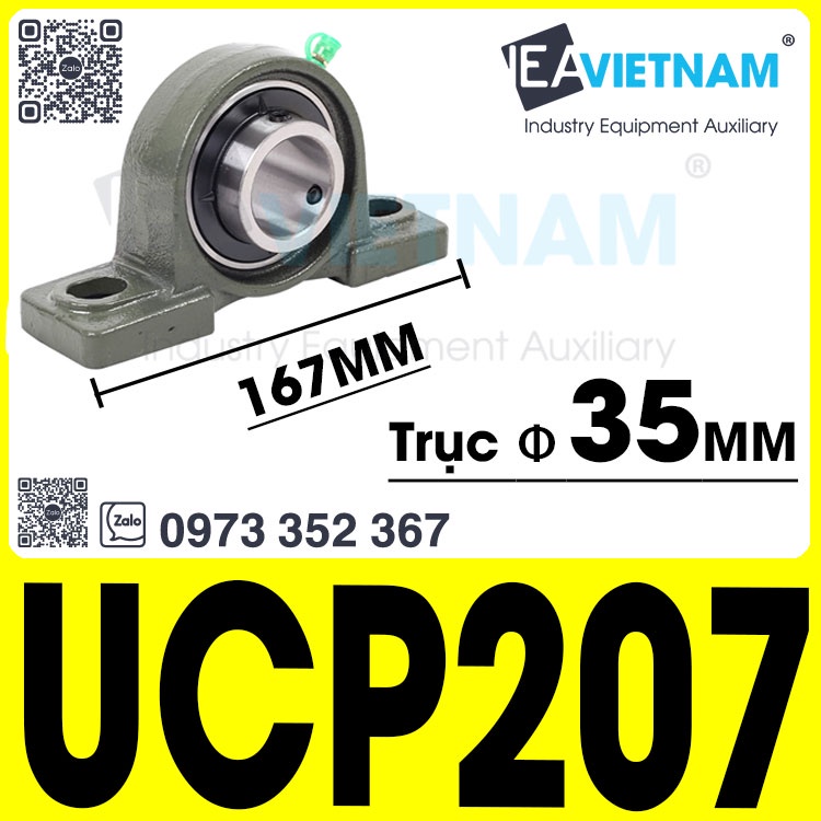 Gối đỡ vòng bi UCP 203 204 205 206 207 208 209 210 211 212 213 214 215 216 217 218 Gỗi đỡ trục 17 20 25 30 35 40 45 50