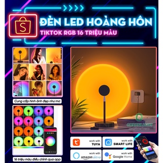 Đèn Hoàng Hôn 16 TRIỆU MÀU ĐIỀU KHIỂN QUA APP ĐT REMOTE NHÁY THEO NHẠC chụp ảnh sống ảo quay video