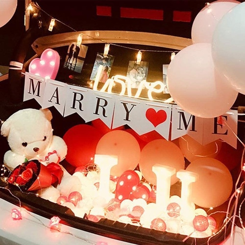 Spot - Cờ I Love You Marry Me Love Dùng Để Trang Trí Tiệc Kỷ Niệm Ngày Lễ Tình Nhân