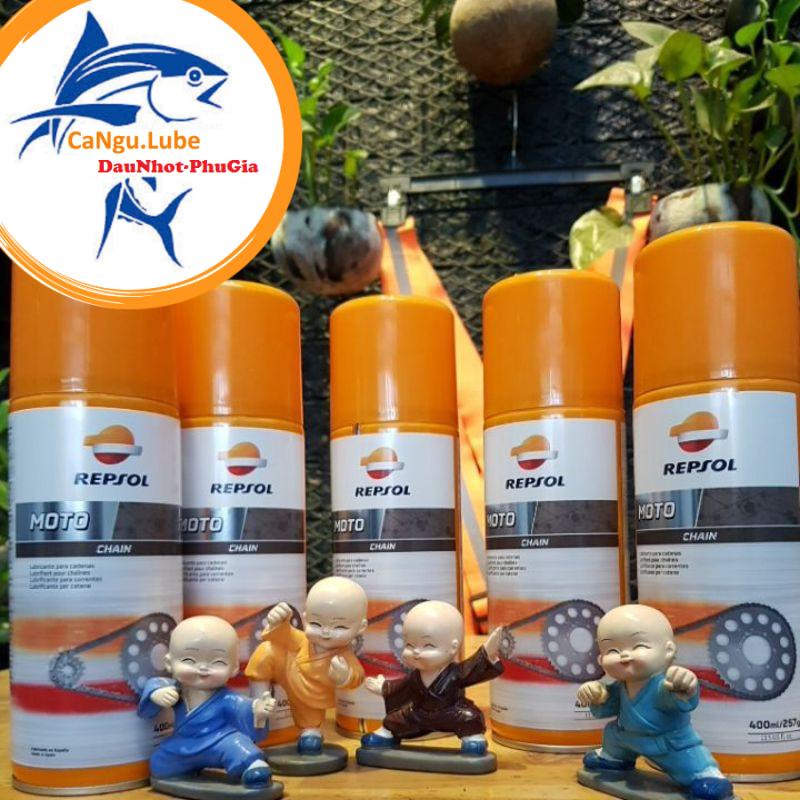 [MUA NHIỀU GIẢM GIÁ] xịt dưỡng sên Repsol 400ml, chai bôi trơn bảo dưỡng sên xích repsol 400ml giá tốt