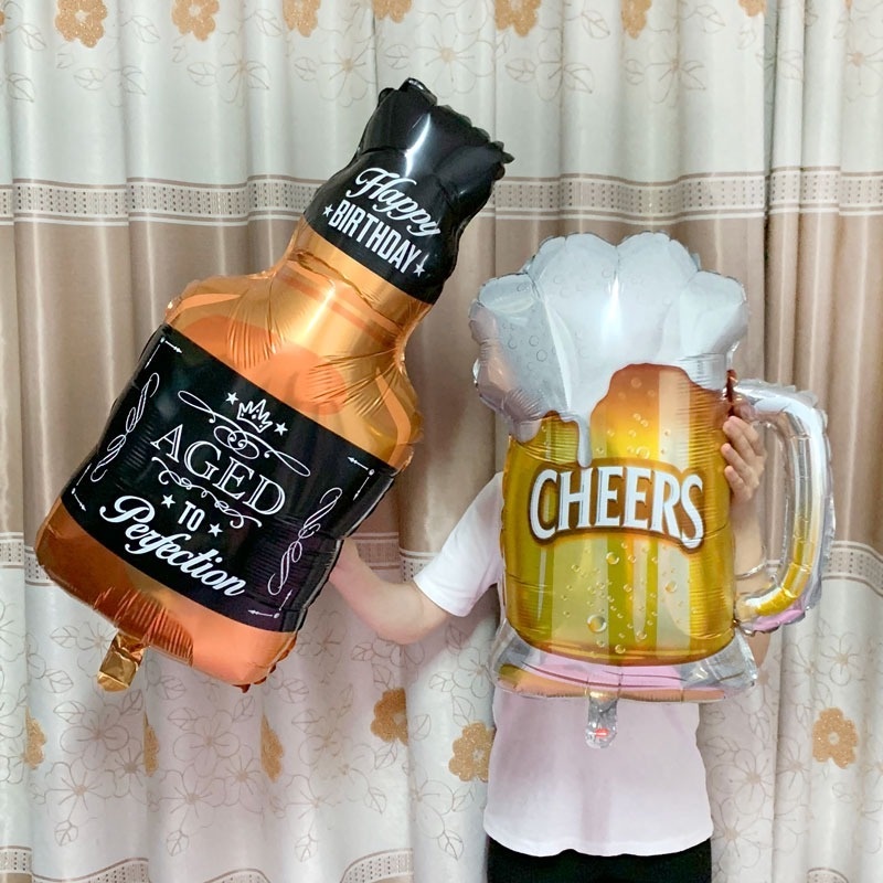 Bong Bóng Lá Nhôm Hình Cốc Bia Lớn Độc Đáo Trang Trí Tiệc Cưới / Sinh Nhật / Lễ Tình Nhân