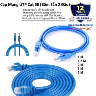 Dây Mạng UTP Cat5 HX - Bấm sẵn 2 đầu - Siêu rẻ