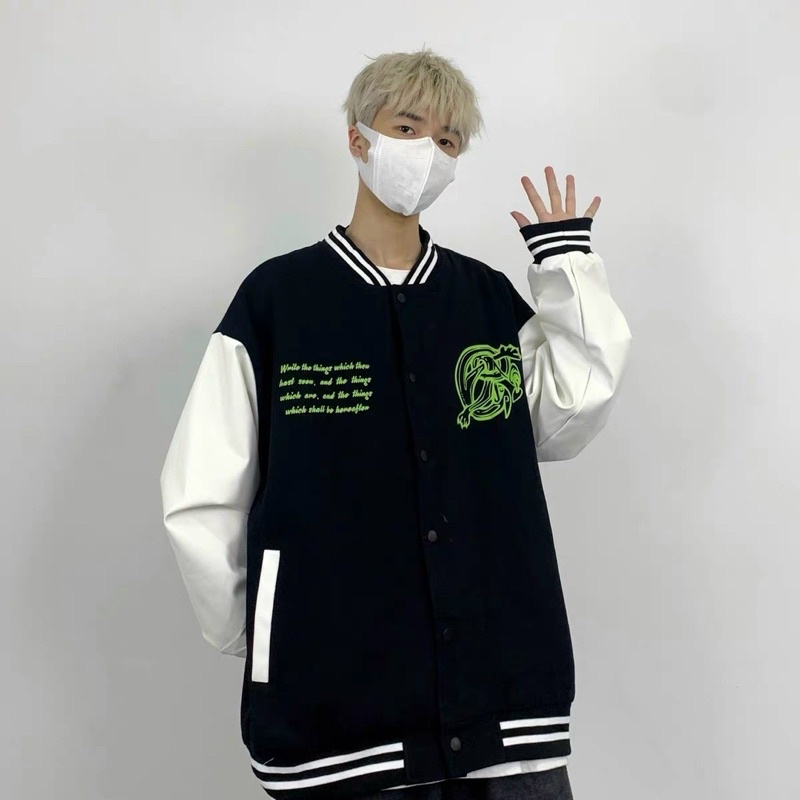 Áo bomber kaki from rộng unisex style ulzzang