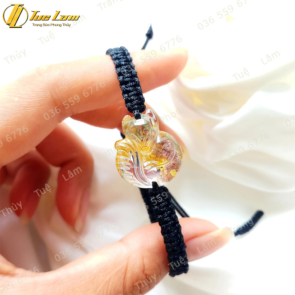 Vòng Chỉ handmade Đá Ưu Linh Vàng mệnh Thổ Kim | BigBuy360 - bigbuy360.vn