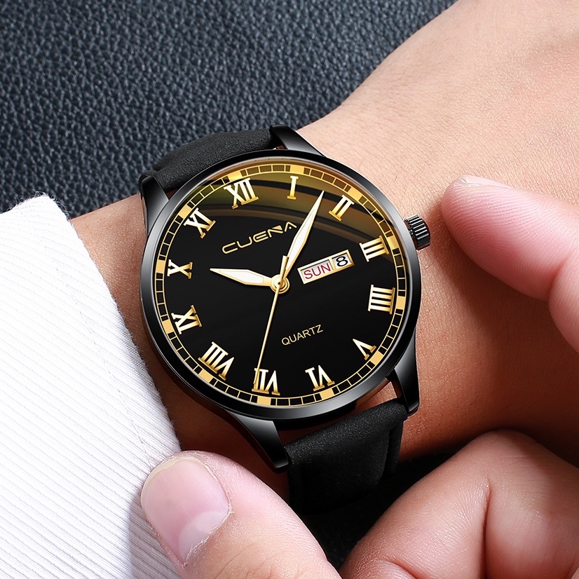 Đồng hồ thể thao CRRJU 892L chất liệu sa phong cách doanh nhân không thấm nước chuyên dụng cho nam