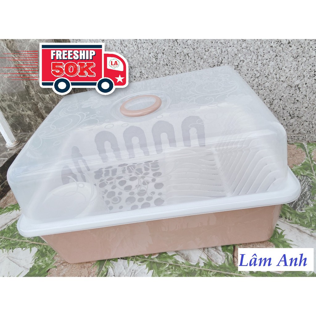 Khay Úp Chén Bát Có Nắp Đậy Gọn Nhẹ Vệ Sinh An Toàn